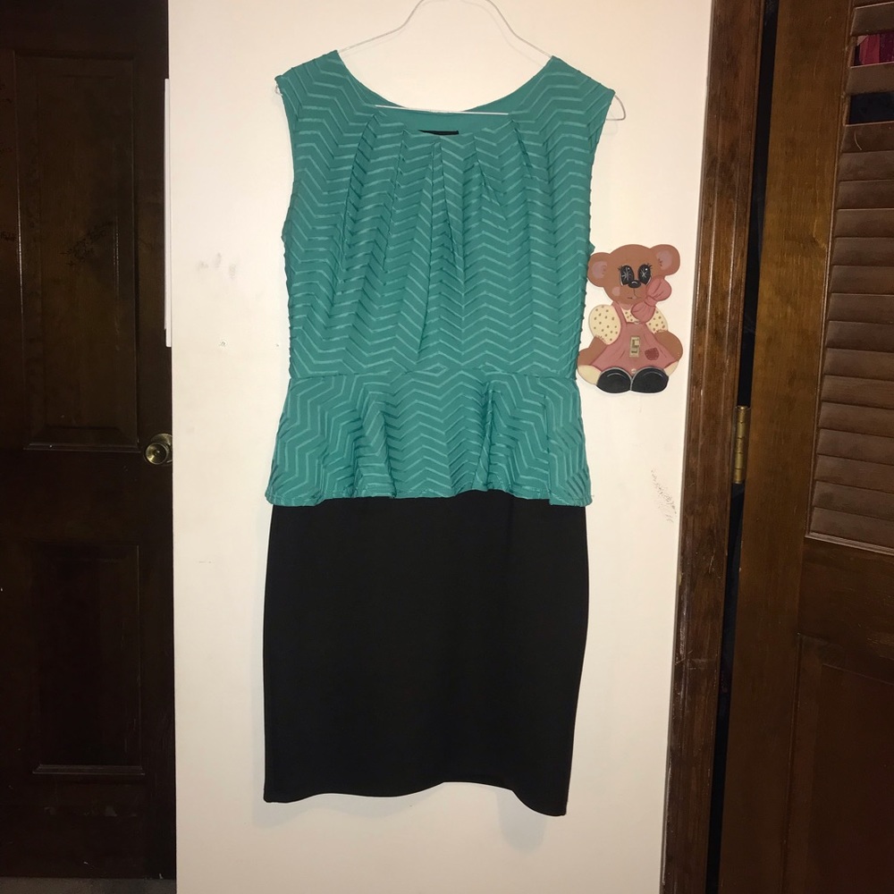 One piece shirt and pencil skirt